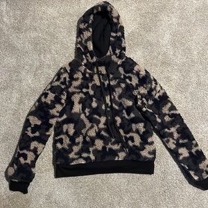 Navy camo Sherpa hoodie